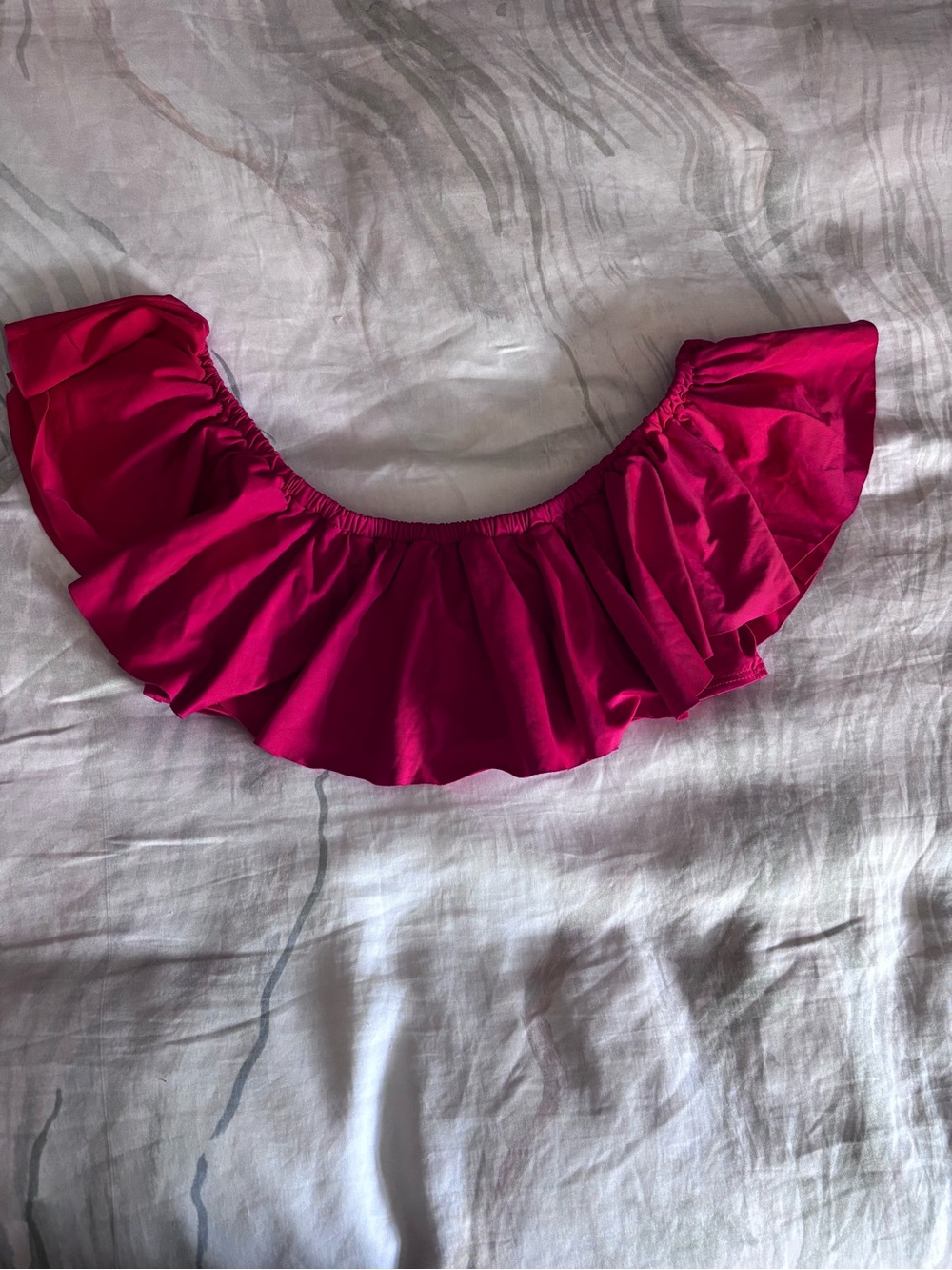 l*space Hot Pink Ruffle Bikini Top